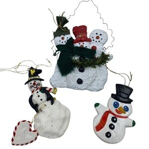 Snowman ⛄ Ornaments 3 Pieces
